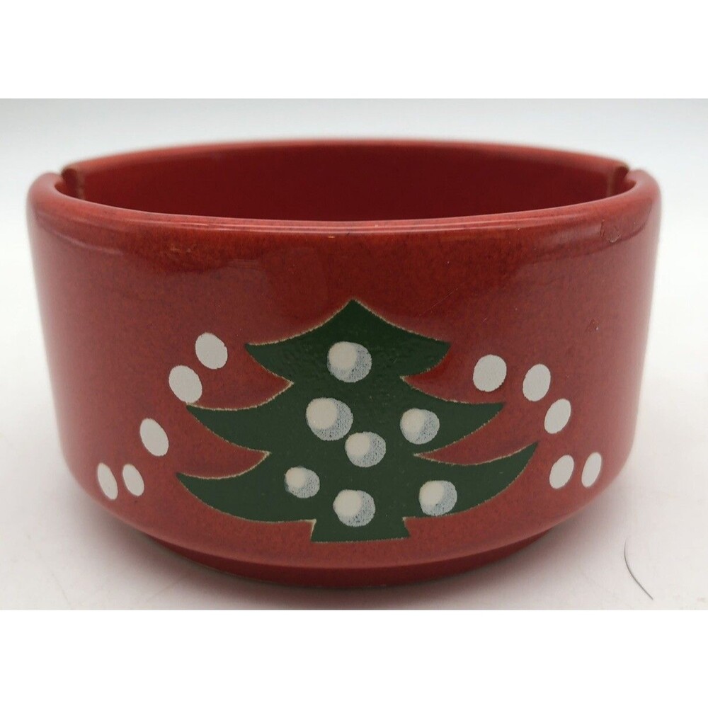 Waechtersbach Germany Red Christmas Tree Ashtray Excellent!!!!